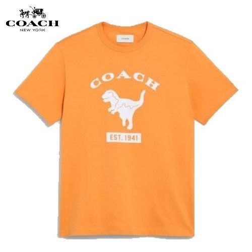 ◆新品タグ付き/正規品◆【COACH★CA068】コーチ 百貨店商品♪ 半袖Tシャツ レキシー オーガニックコットン S(日本サイズ:M) 即決!!