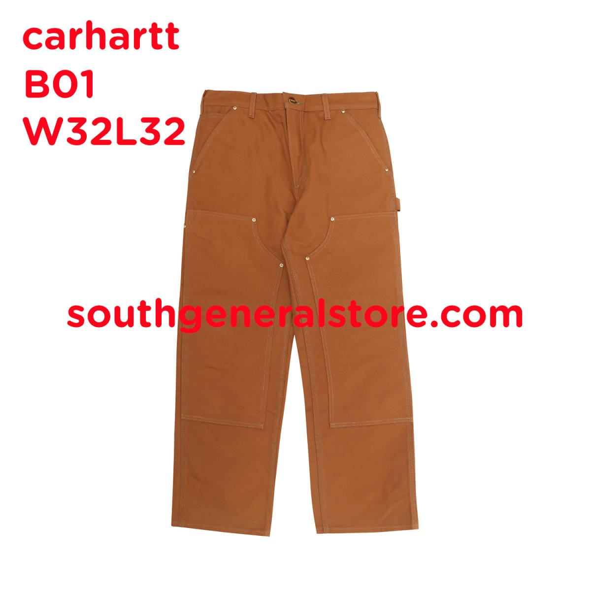 Carhartt カーハート ブラウンダック ダブルニー W32×L32-