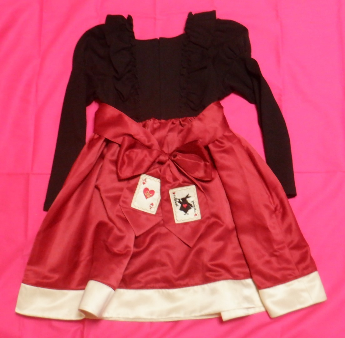 * Shirley Temple * Heart. женщина . One-piece *120*USED* прекрасный товар * карты * Alice * носки дополнение размер выше .*ShirleyTemple*