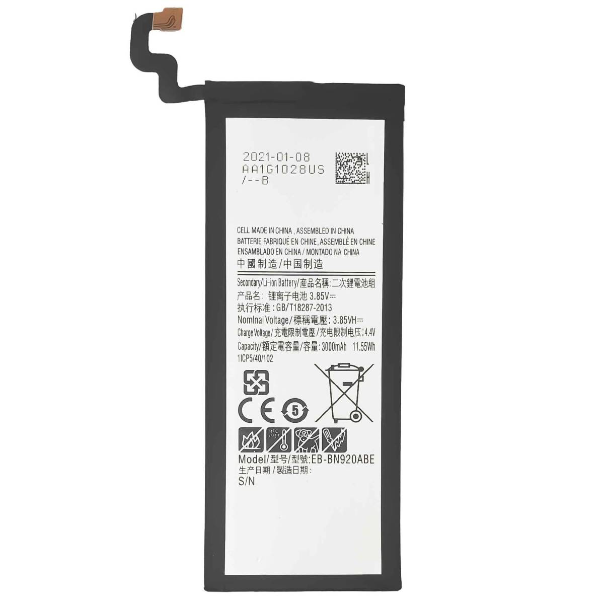 Galaxy Note 5 バッテリー SM-N920 EB-BN920ABE 交換用バッテリー 3.85V 3000mAh 取り付け工具セット (Galaxy Note 5)_画像1