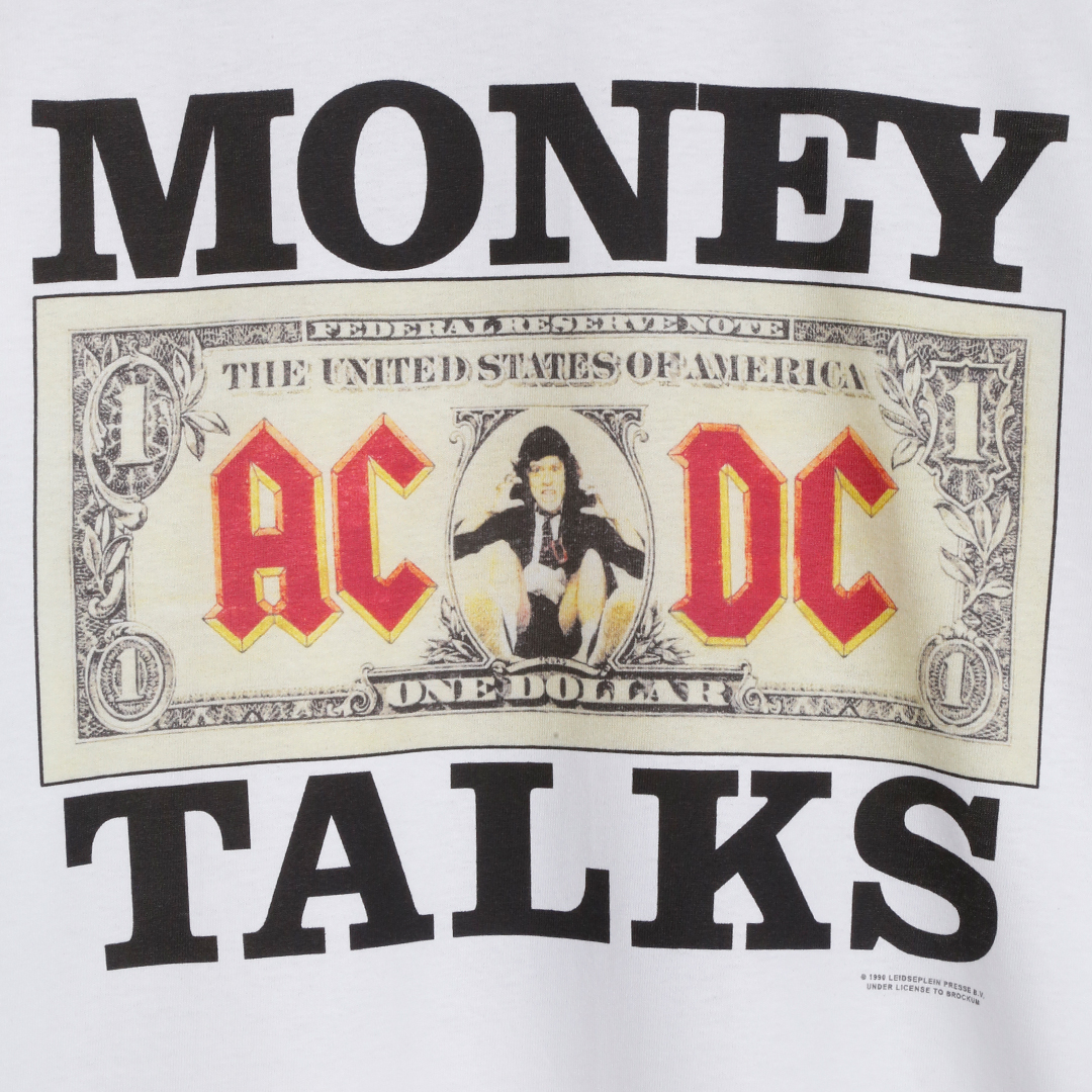 XXL ACDC MONEY TALKS ロック Tシャツ リアーナ ブラックピンク_画像3