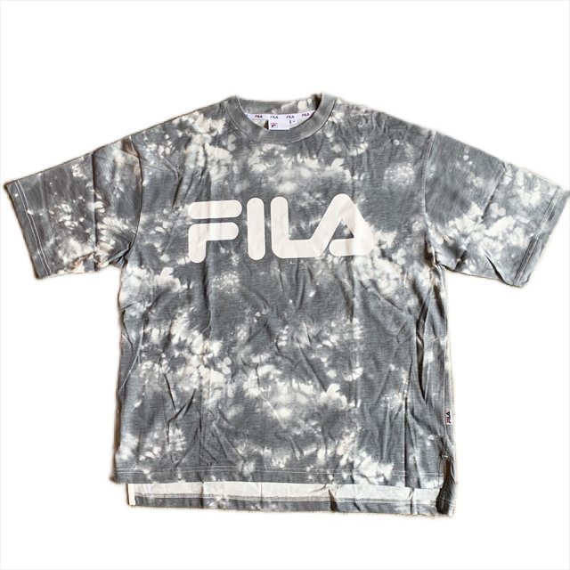 【新品】FILA TIEDYE PRINT T-Shirts / フィラ タイダイプリント Tシャツ / Black / L【セール】_画像1