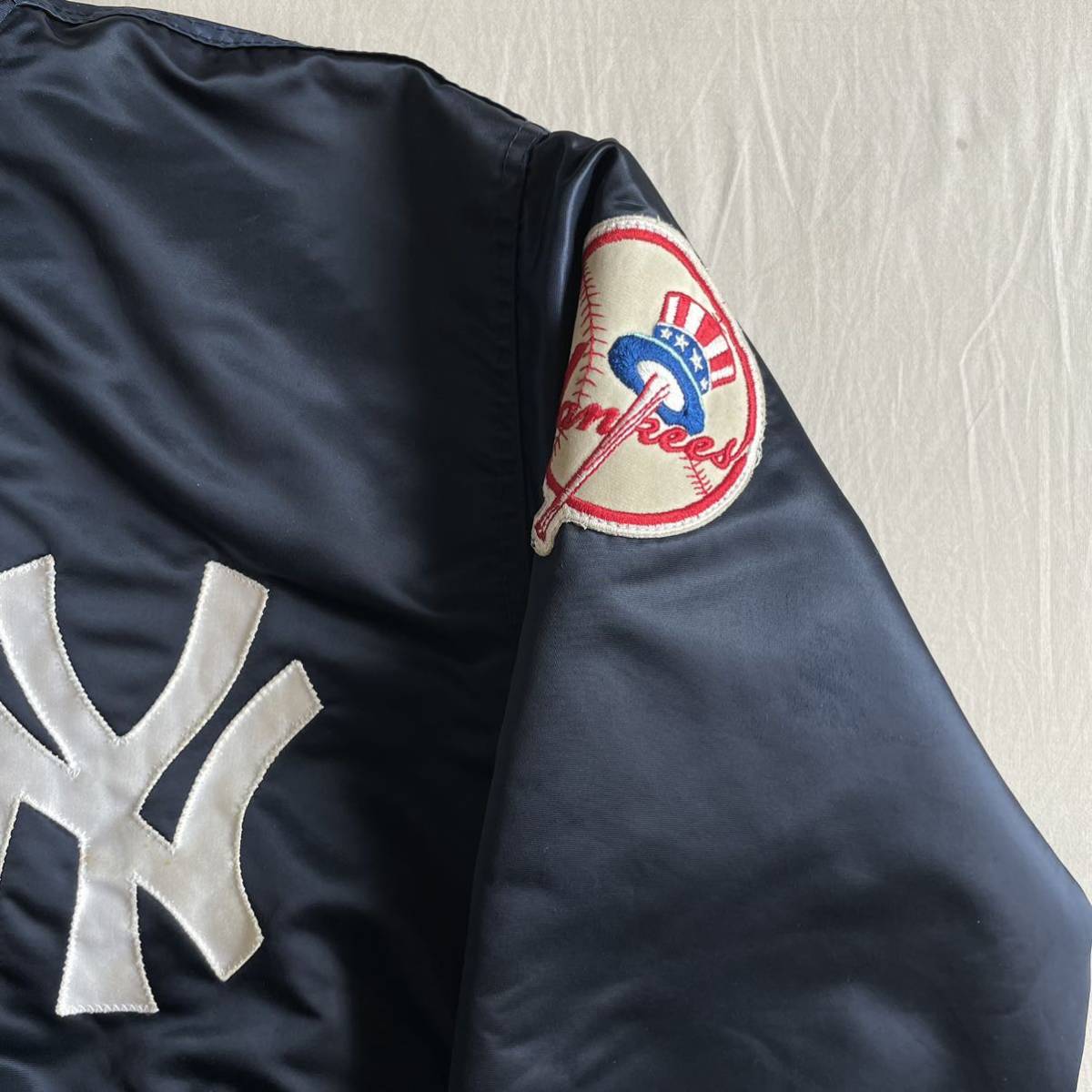 希少! 70s Yankees スタジャン USA製 Felco ビンテージ NY ヤンキース NEW YORK ジャケット MLB 80s 90s_画像4