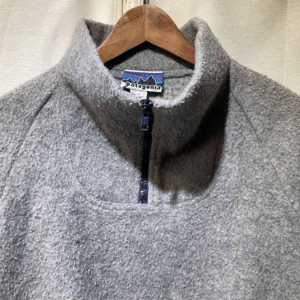 希少! 70s patagonia ハーフジップ 白タグ フリース ビンテージ USA製 パイルジャケット デカタグ パタゴニア 80s 90s_画像3