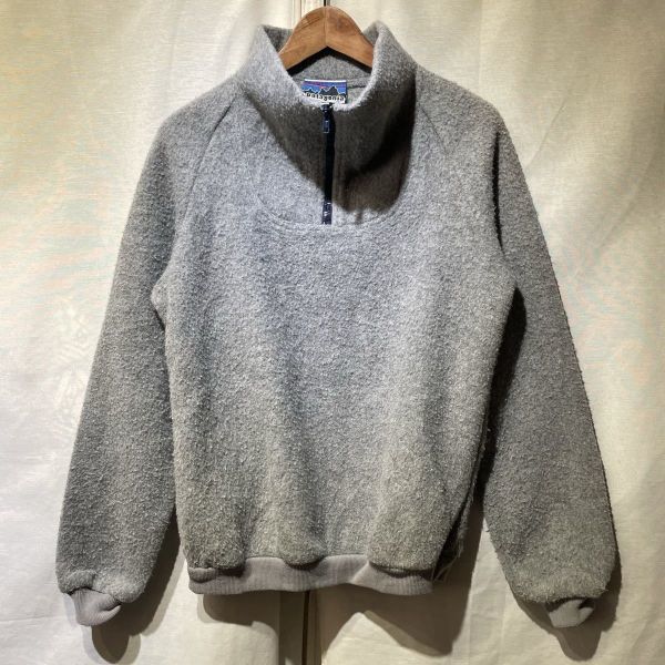 希少! 70s patagonia ハーフジップ 白タグ フリース ビンテージ USA製 パイルジャケット デカタグ パタゴニア 80s 90s_画像1