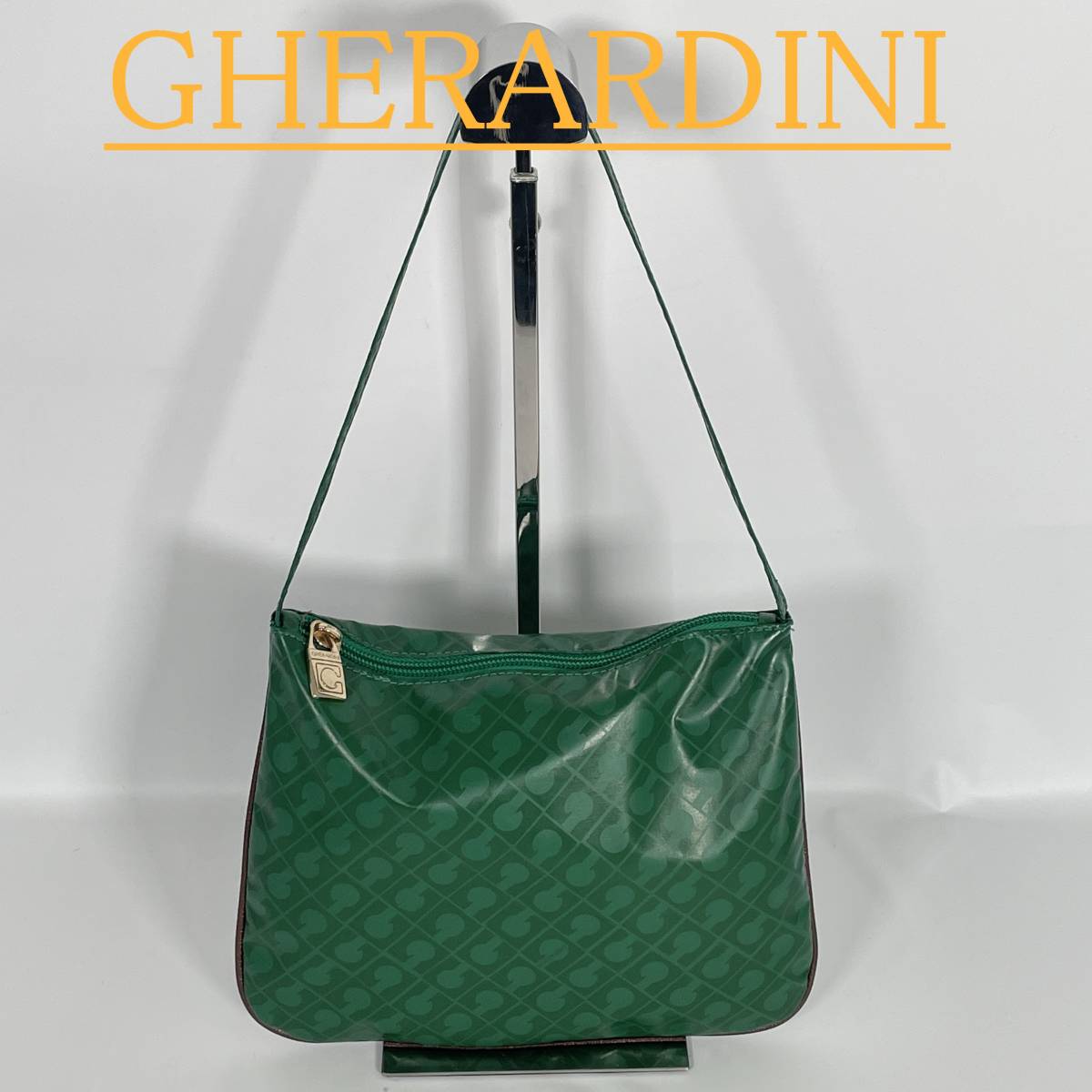 【極美品】GHERARDINI ゲラルディーニ ハンドバッグ ソフティ 緑