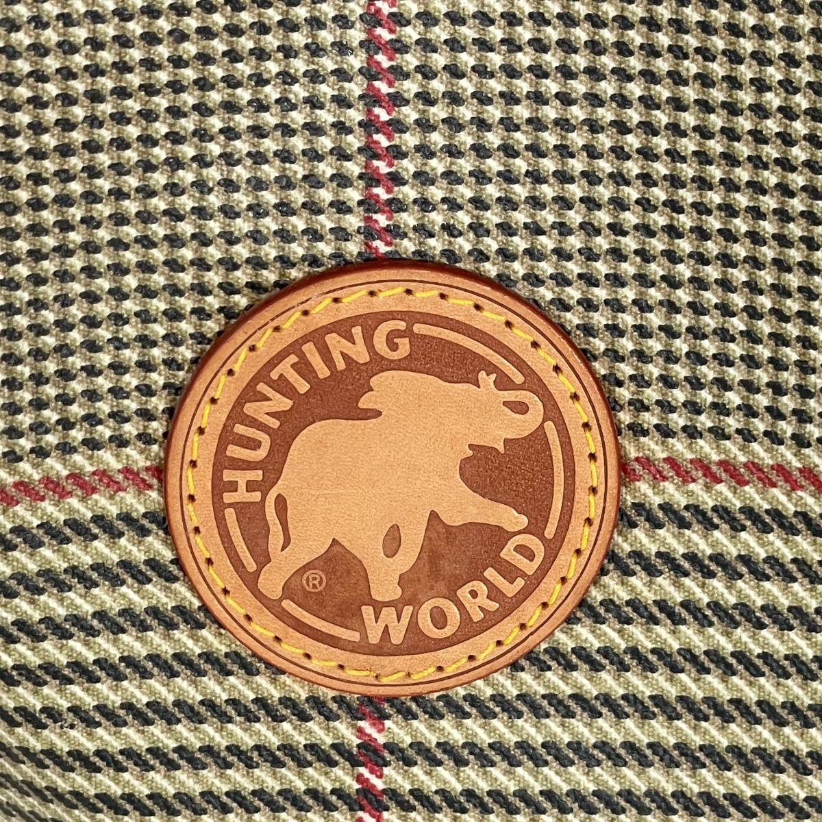 極美品】HUNTINGWORLD ハンティングワールド ショルダーバッグ 茶