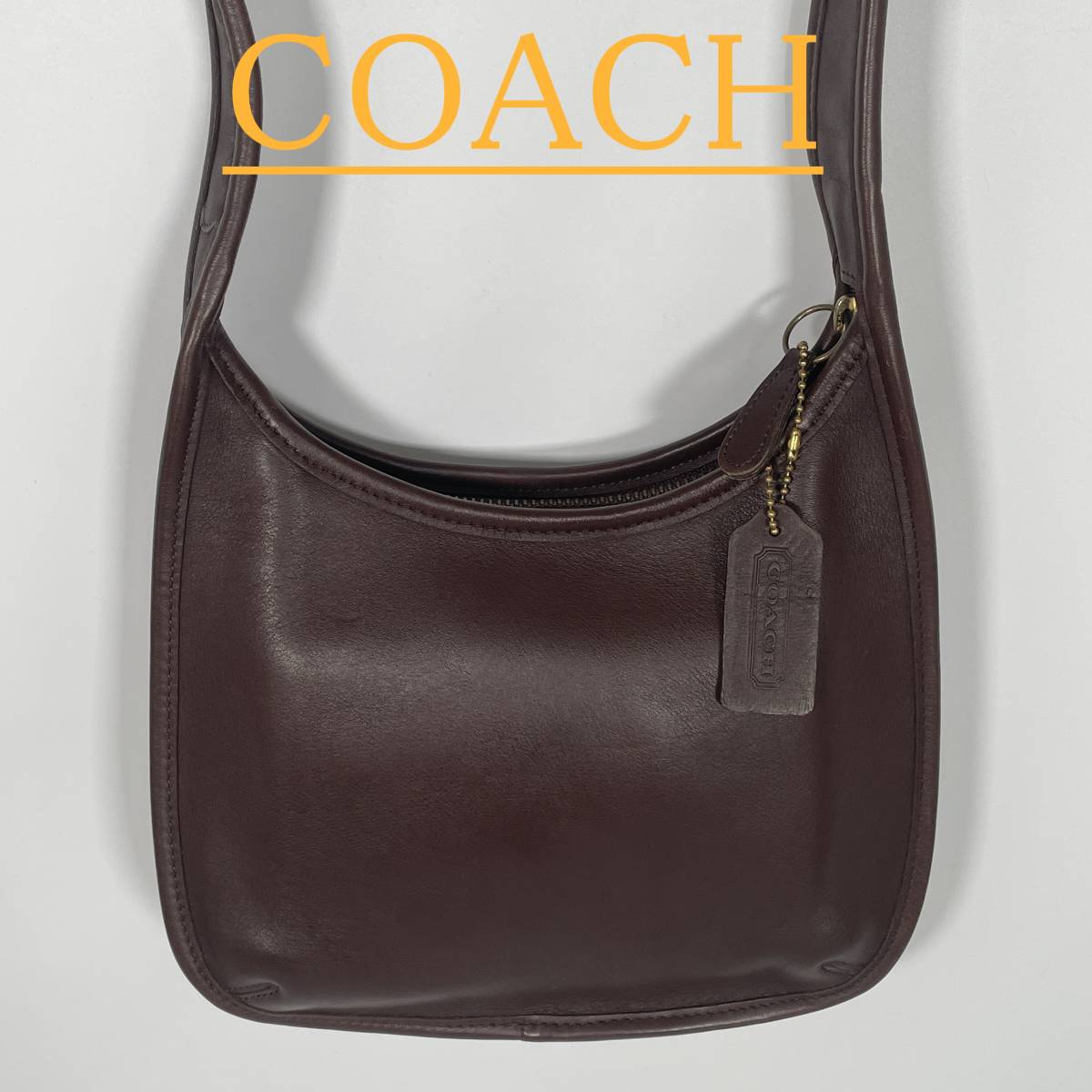 ヤフオク! - 【美品】COACH コーチ ショルダーバッグ レザー 90...