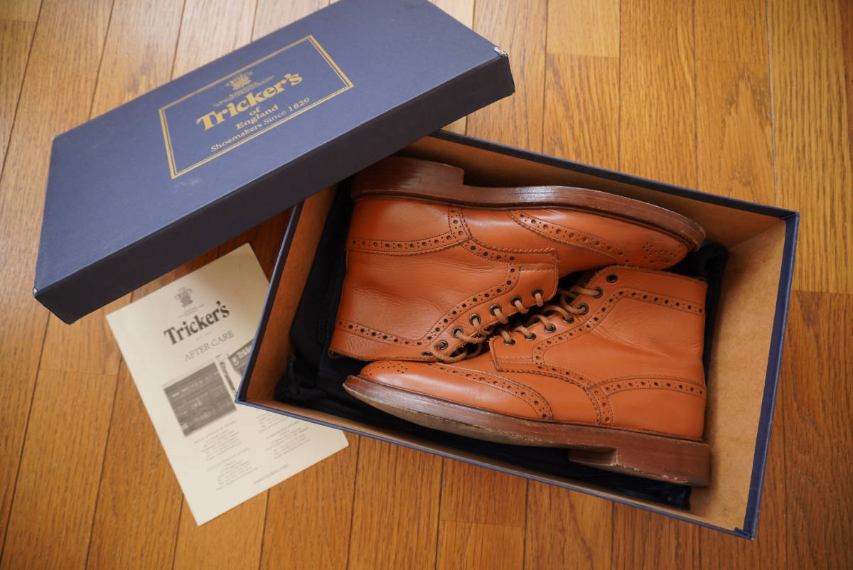 定価132,000円★Tricker's トリッカーズ カントリーブーツ モールトン C Shade シーシェイド UK7 25.5cm★M2508 英国製_画像6