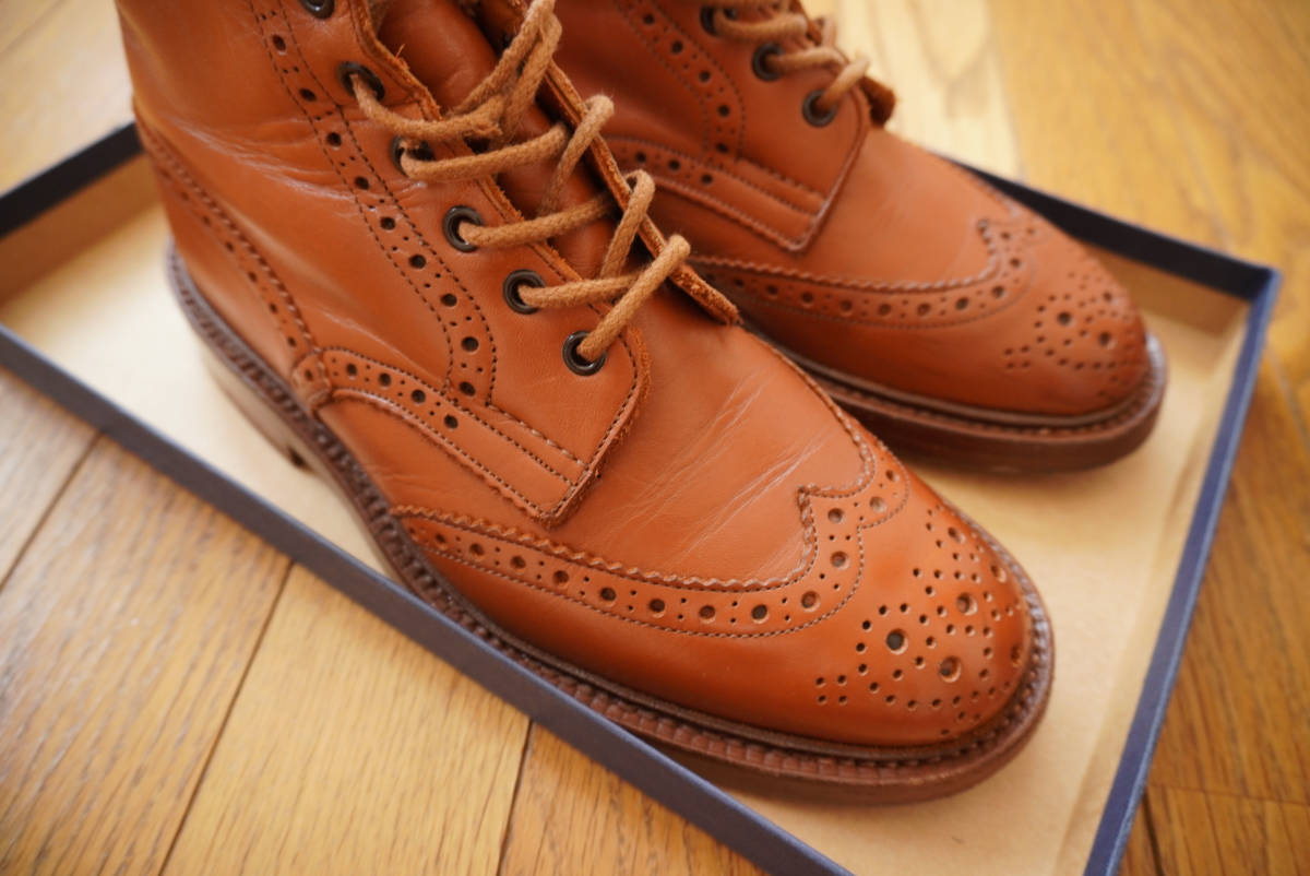 定価132,000円★Tricker's トリッカーズ カントリーブーツ モールトン C Shade シーシェイド UK7 25.5cm★M2508 英国製_画像2