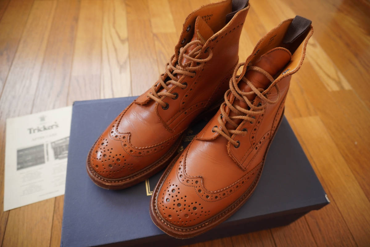 定価132,000円★Tricker's トリッカーズ カントリーブーツ モールトン C Shade シーシェイド UK7 25.5cm★M2508 英国製_画像1