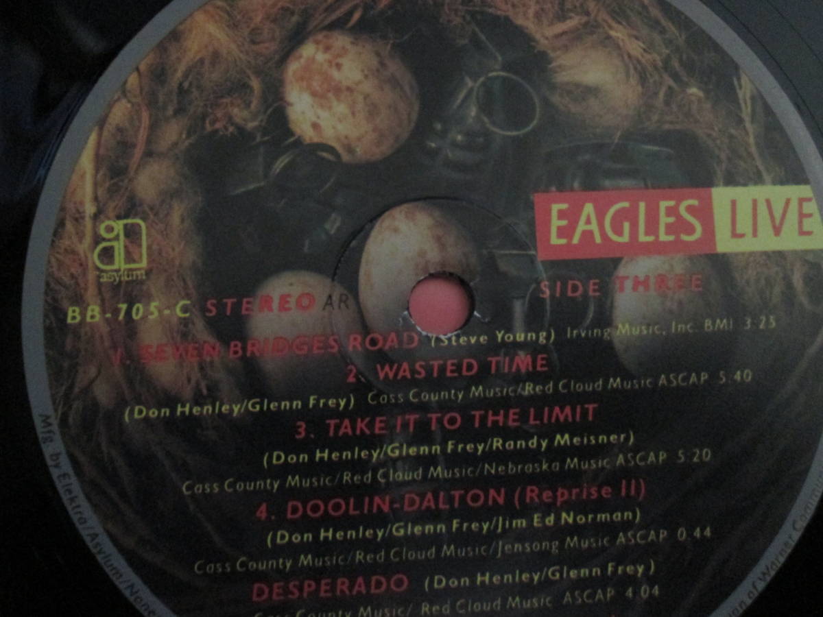 【送料無料】中古レコード ★ EAGLES/EAGLES LIVE ☆イーグルス US盤 2LP　BB-705_画像10