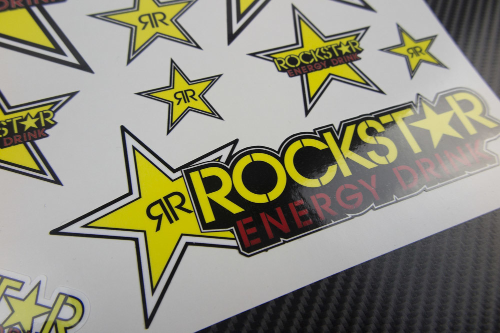 送料無料 Rockstar Decal ロックスター デカール ステッカー シール セット 24cm x 32cm_画像4
