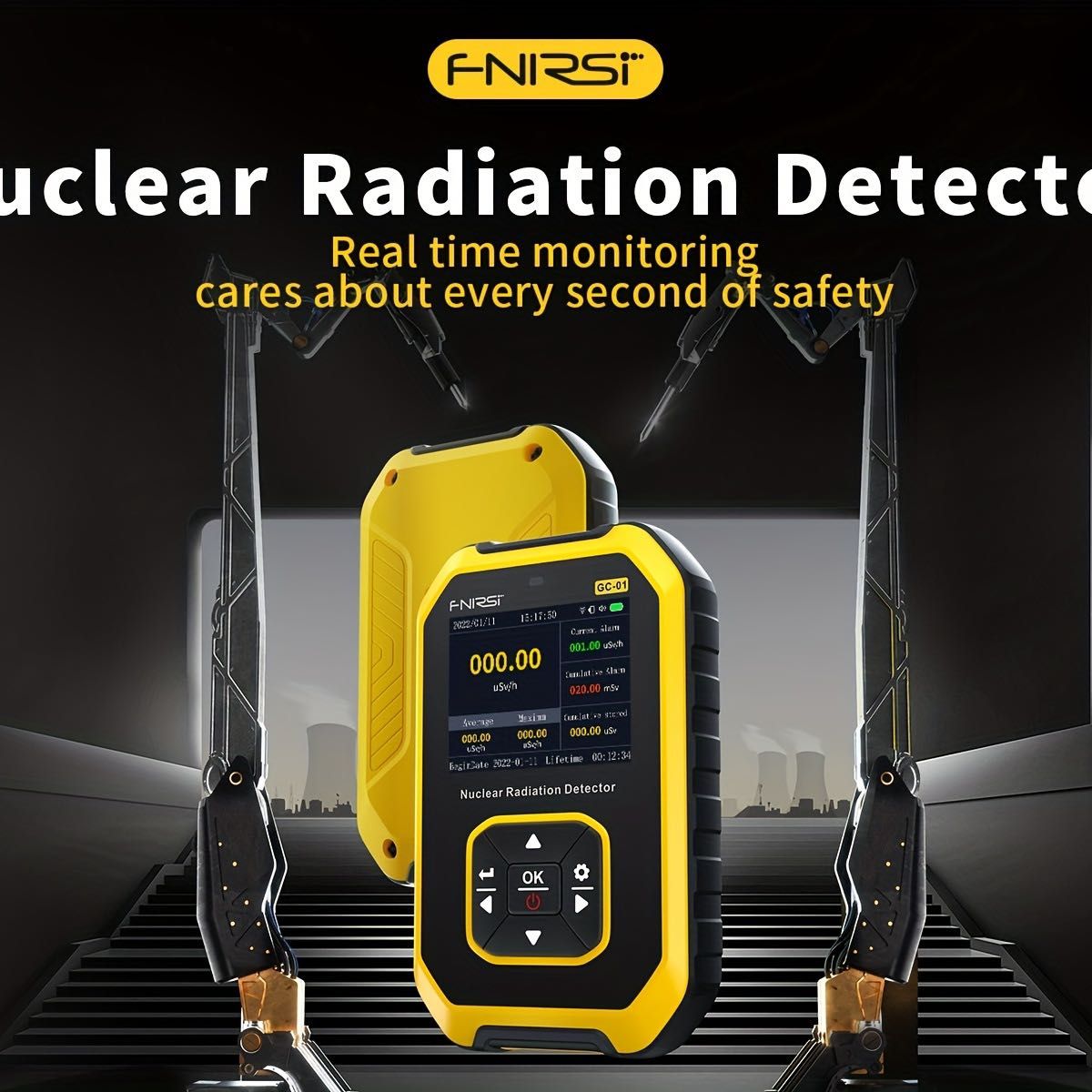 放射線測定器 ガイガー 警報機能 GMチューブ 核放射能  電磁/核放射線検出器