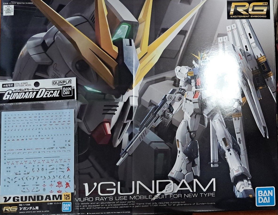 RGニューガンダム&サザビー2体セット 専用デカール付 機動戦士ガンダム逆襲のシャア バンダイ 未組立