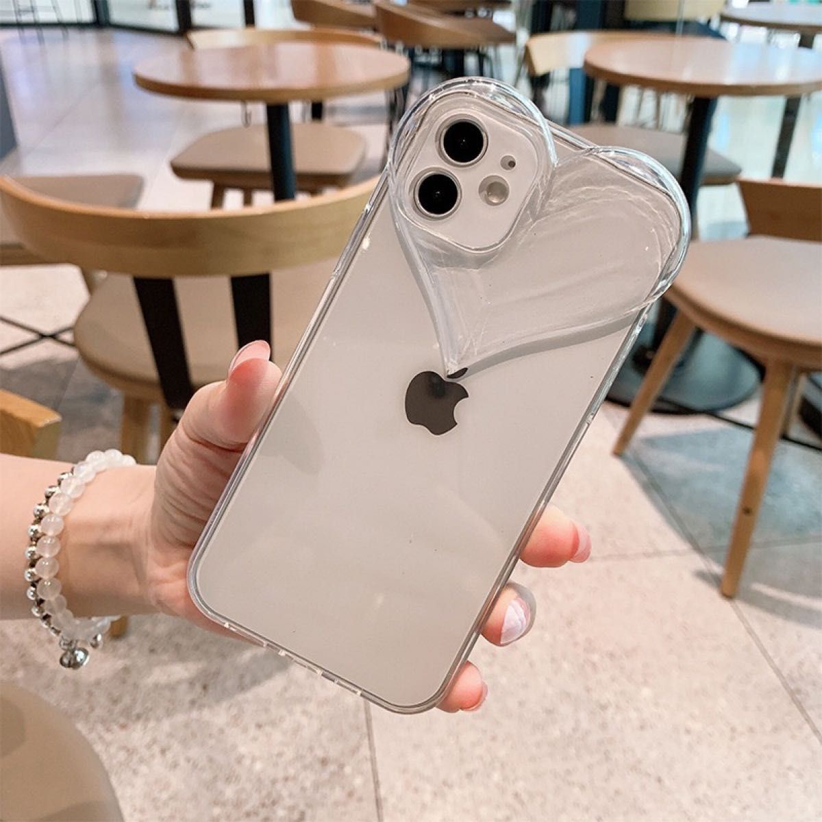 iPhone14ケース スマホケース ハート 韓国 クリア 透明 可愛い アイフォーン14 おしゃれ かわいい