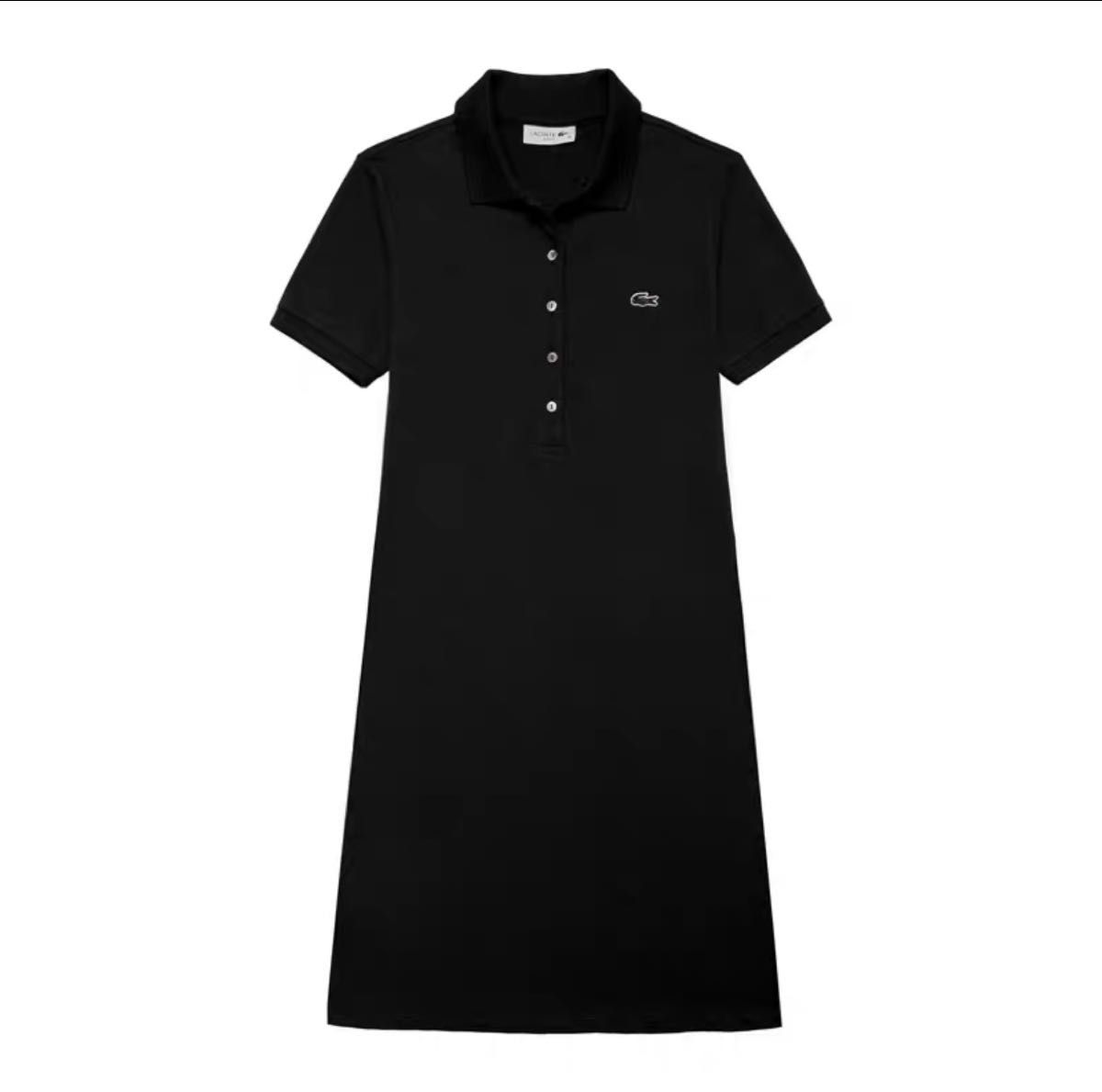 新品タグ付き  LACOSTE ラコステ ロゴポロシャツ ワンピース BLACK