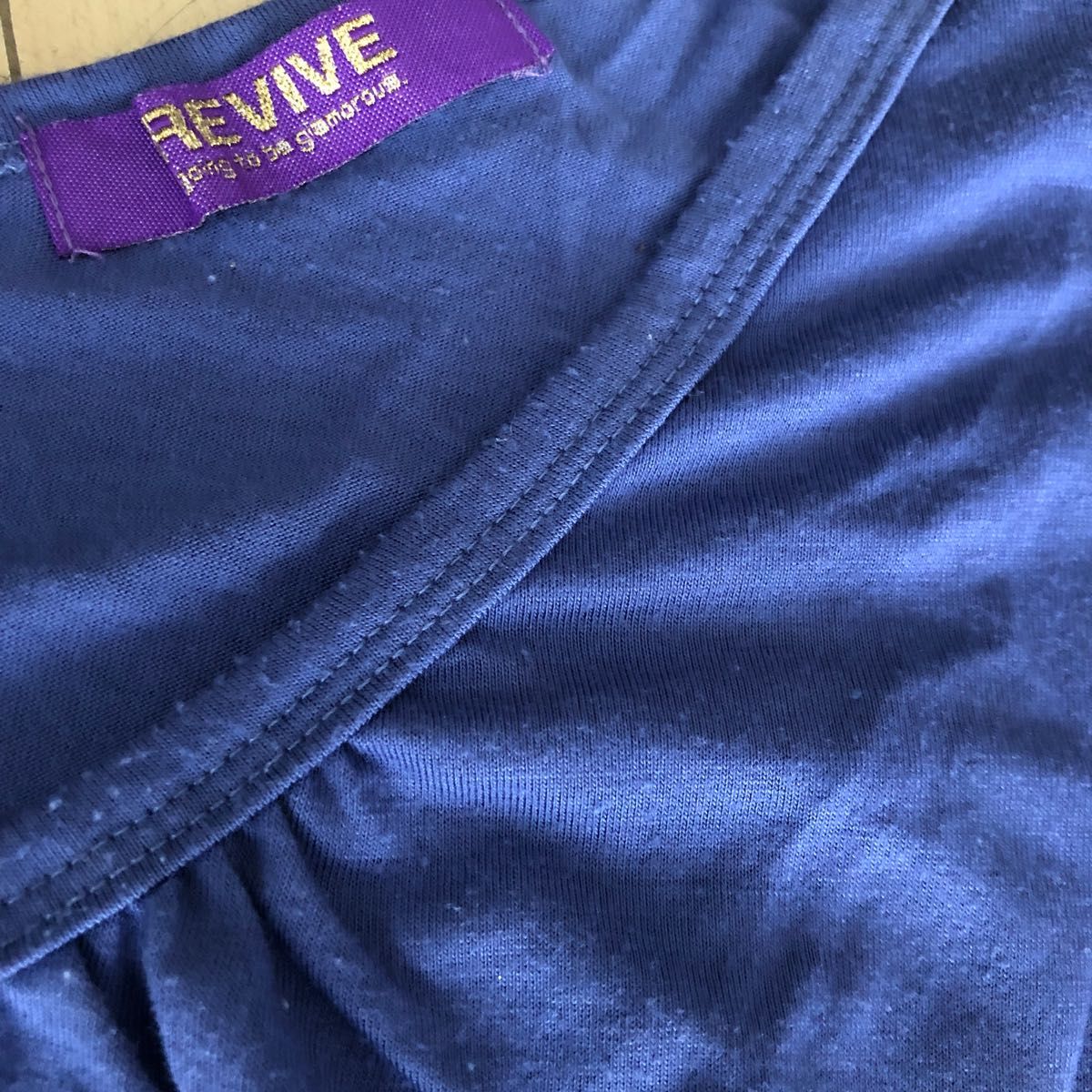 フレアTシャツ　チュニック　M パープル　revive