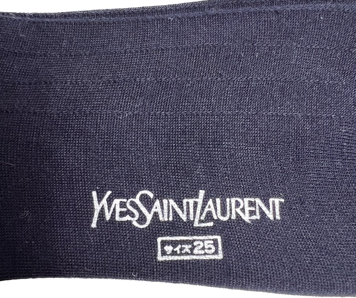 YVES SAINT LAURENT イヴサンローラン メンズ靴下 ビジネス靴下 ハイブランド靴下 25cm ラッピング済み