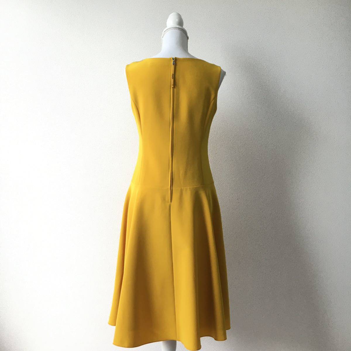 美品 FOXEY フォクシー マットスレッチ ロング ワンピース-