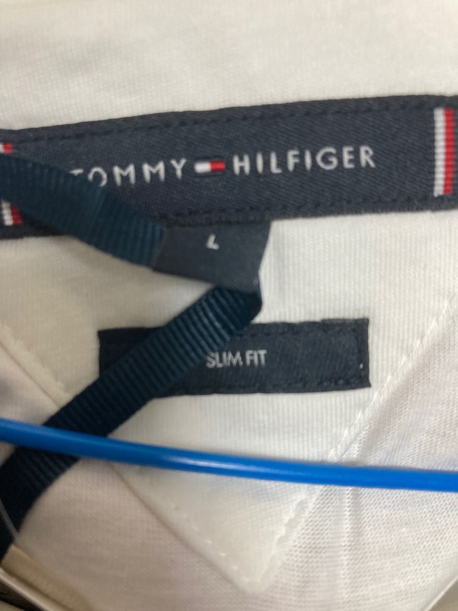 新品未使用TOMMY HILFIGERトミーヒルフィガーグランジプリントTシャツカットソーホワイトLサイズ