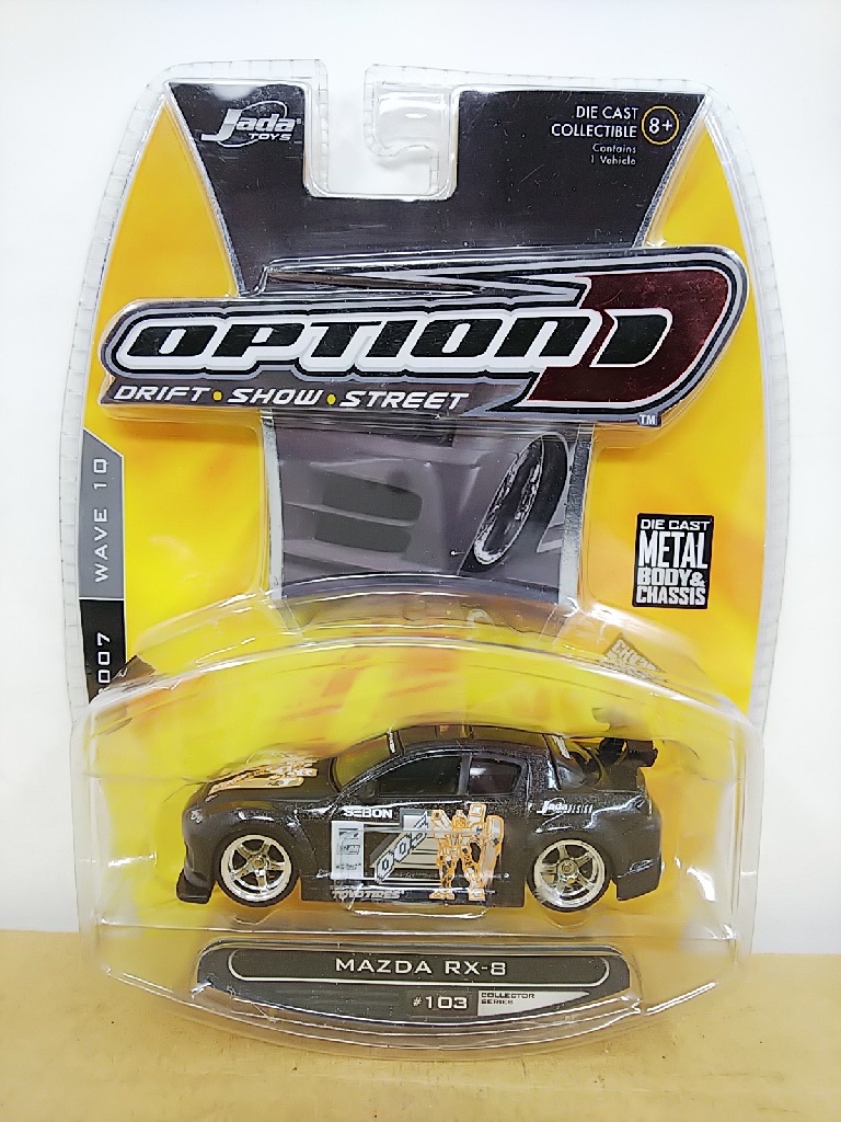 # Jada Toys OPTION Djada toys 1/64 MAZDA RX-8 black Mazda minicar drift Running man ridge.