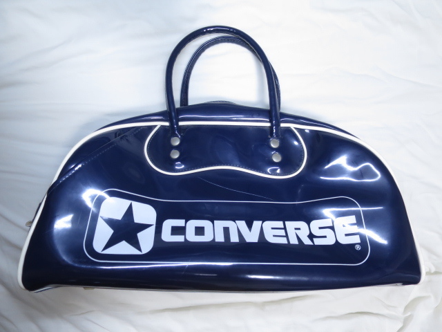 80s CONVERSE コンバース ボストンバッグ エナメル ネイビー 80s CONVERSE コンバース ボストンバッグ エナメル ネイビー