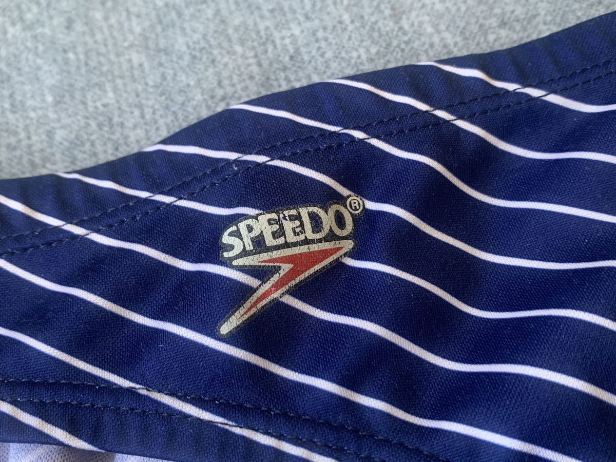  редкий Англия производства OLD SPEEDO скорость мужчина . мужской купальный костюм made in Britain голубой белый полоса 