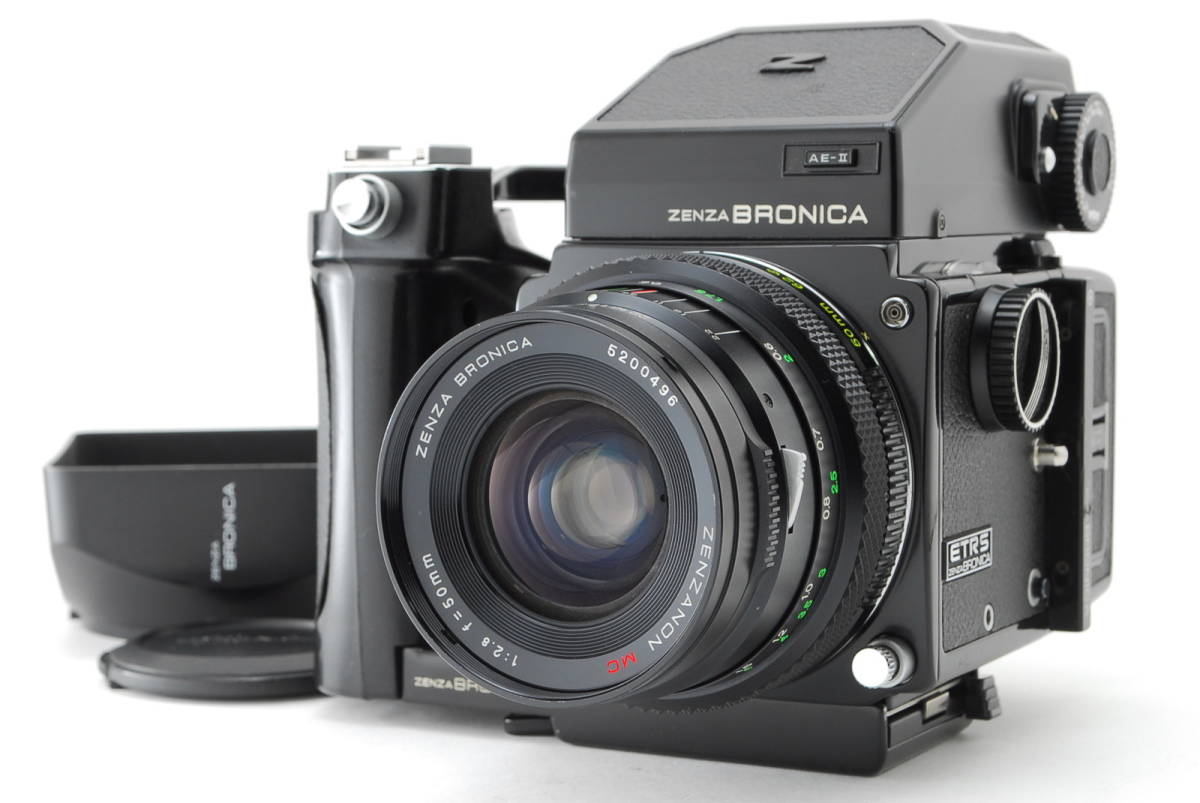 [AB品]ZENZA BRONICA ETRS ZENZANON MC 50mm F2.8 AE-II★絶好調★ワインダー付き★2039_画像1