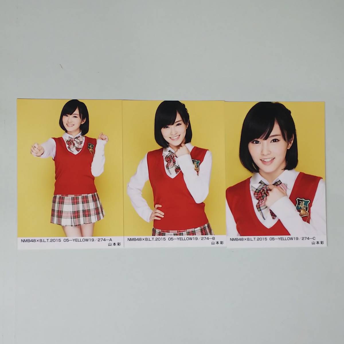 NMB48×B.L.T. 2015 05 山本彩 生写真 3種コンプ 検)BLT_画像1