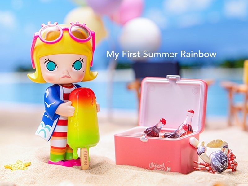 POP MART MOLLY 子どものころ シリーズ Molly My childhood My First Summer Rainbow モリー POPMART ポップマート フィギュア 内袋未開封_画像1