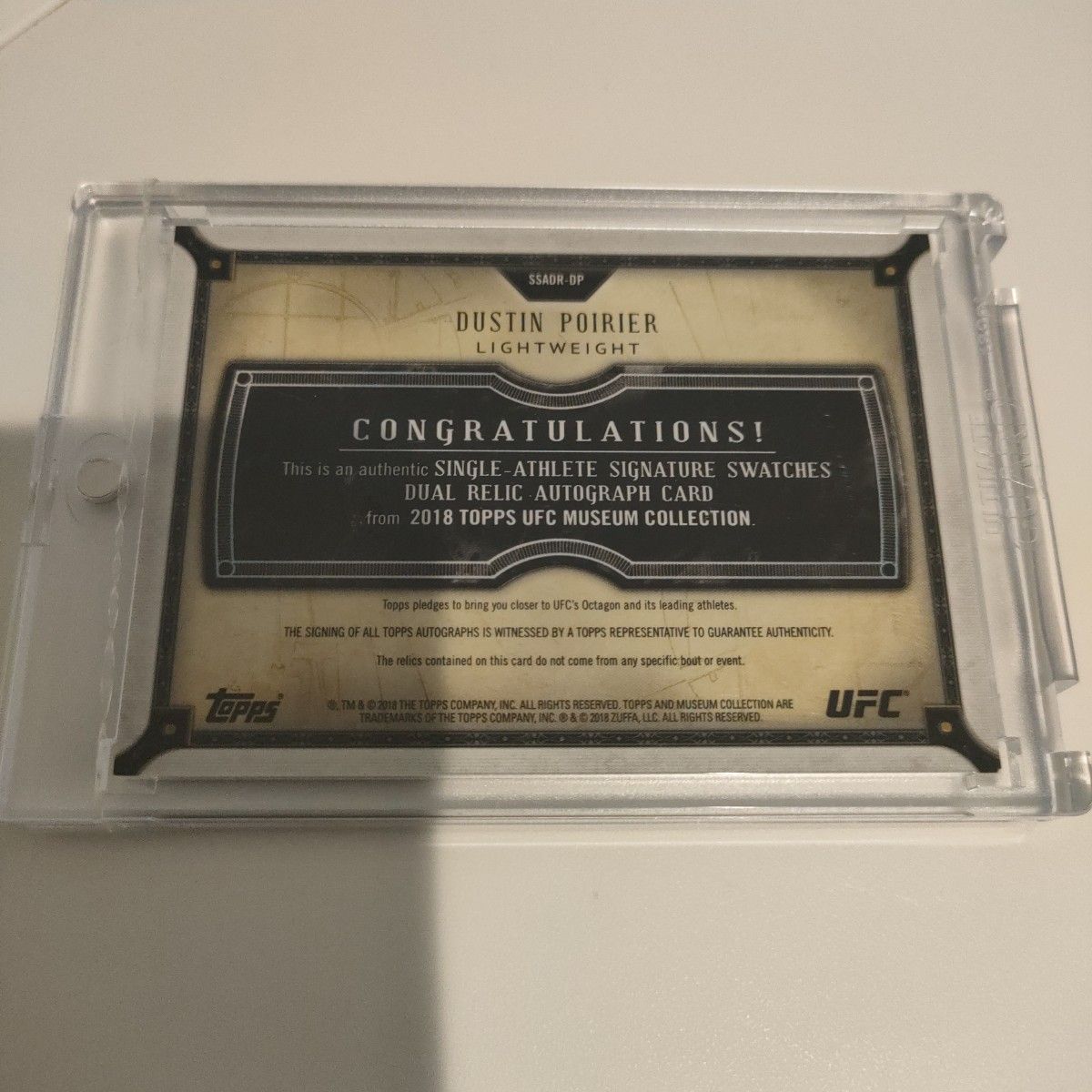 UFC　ダスティン　ポワリエ　Dustin Poirier　サイン　カード