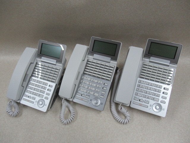 Ω ZZJ1 5993♪ 保証有 キレイ 15年製 日立 iE 36ボタンIP標準電話機 ET-36iE-IPSD(W)2 3台セット・祝10000！取引突破！同梱可