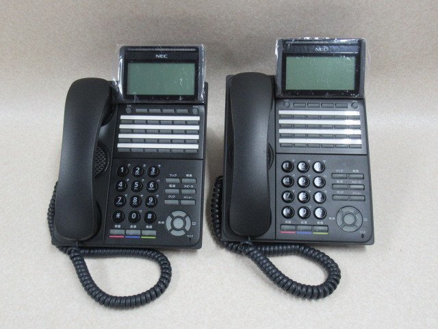 大特価 Ω ZZJ2 5971♪ 保証有 キレイ NEC UNIVERGE Aspire WX DTK-24D-1D(BK)TEL 24ボタン標準電話機 2台セット・祝10000！取引突破！同梱可 NEC