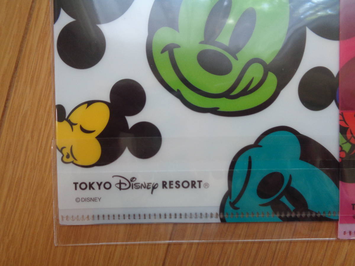  Disney * Mickey * minnie * clear holder * clear file *2 pieces set * Tokyo Disney resort * new goods *disney*A4* stylish stationery 