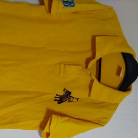 ＬＡＵＮＤＲＹ（ランドリー）laundry　boy　メンズポロシャツ　黄色　ランドリーボーイ乗馬ポロ柄　大人用Ｍサイズ　送料安い_画像2