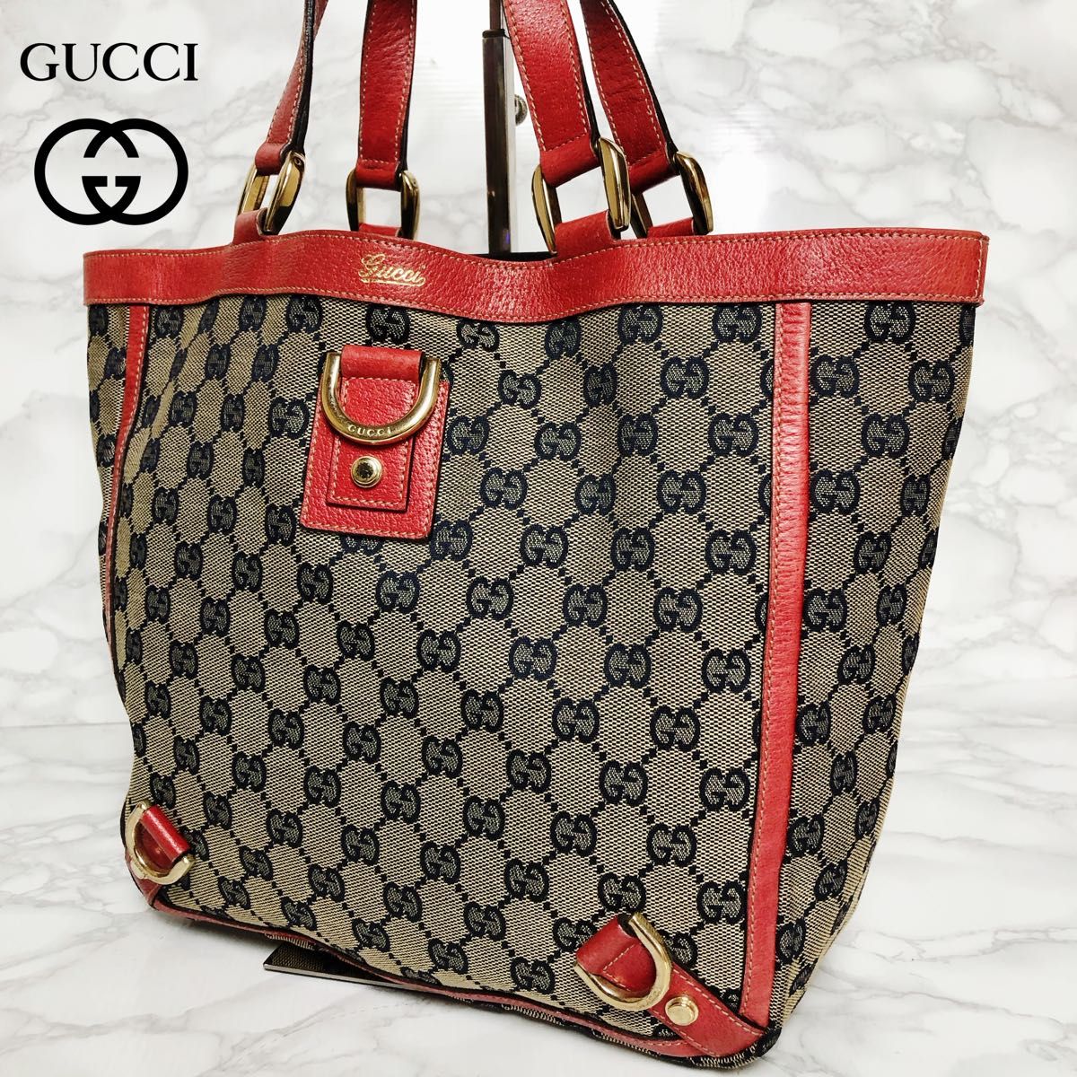 GUCCI グッチ ハンドバッグ GGキャンバス 赤 レッド|Yahoo!フリマ(旧