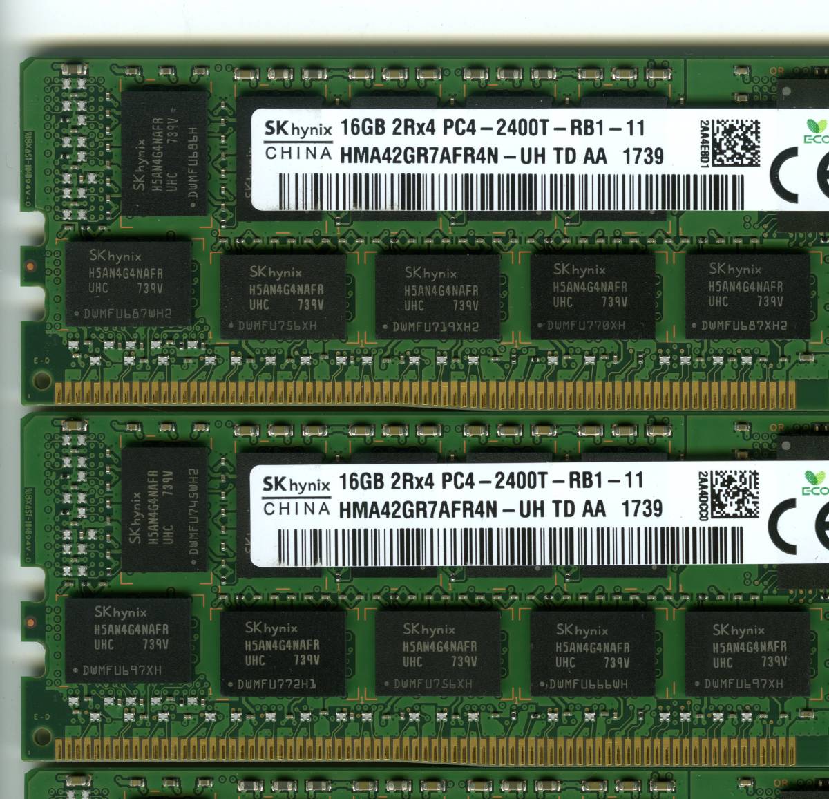 SKhynix、DDR4-2400、ECC Registered、16GB×4枚セットで64GB、中古 reg rdimm サーバー用 1739-6  JChere雅虎拍卖代购