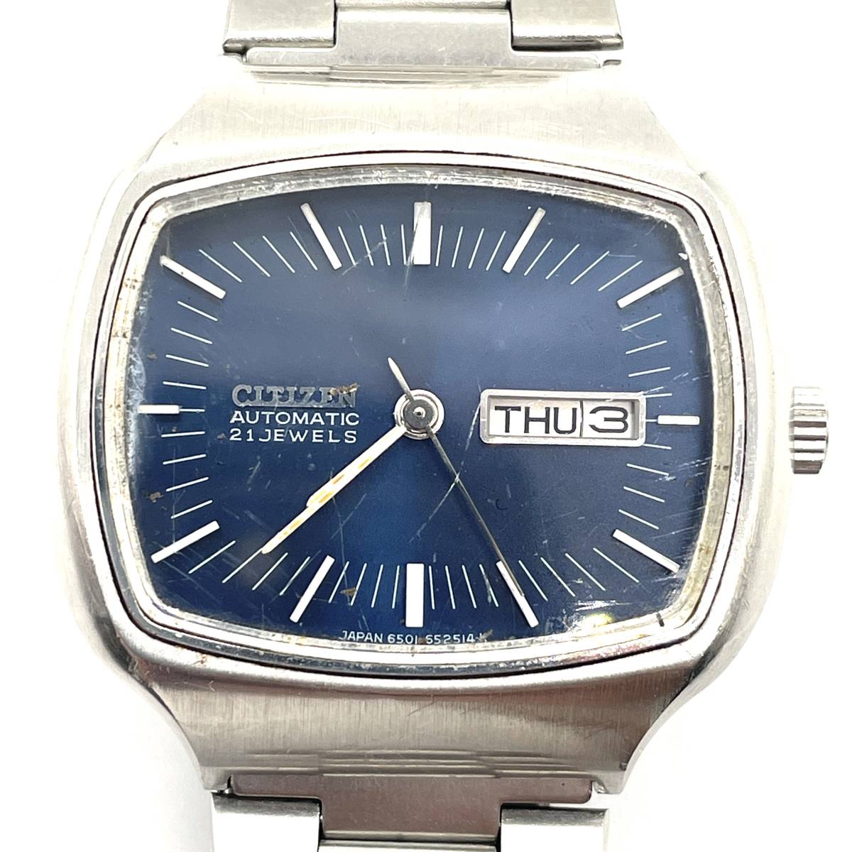 1円スタート】稼働品 CITIZEN AUTOMATICS 6501-651014 自動巻き 1円スタート】稼働品 CITIZEN AUTOMATICS 6501-651014 自動巻き