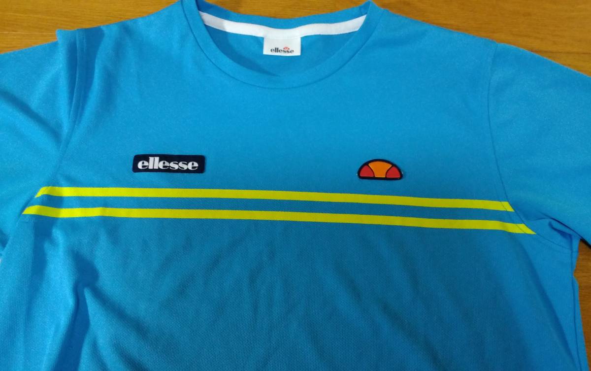 ellesse エレッセ プラシャツ レディース SIZE:M 水色 送料215円～_画像3