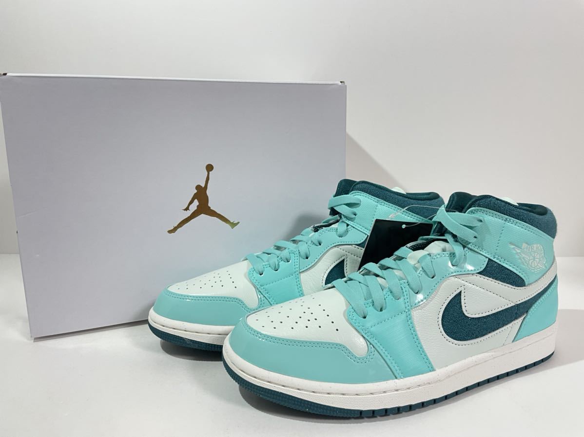 【送料無料】【新品】W27㎝ NIKE WMNS AIR JORDAN 1 MID SE ナイキ ウィメンズ エア ジョーダン 1 ミッド SE ブリーチドターコイズ