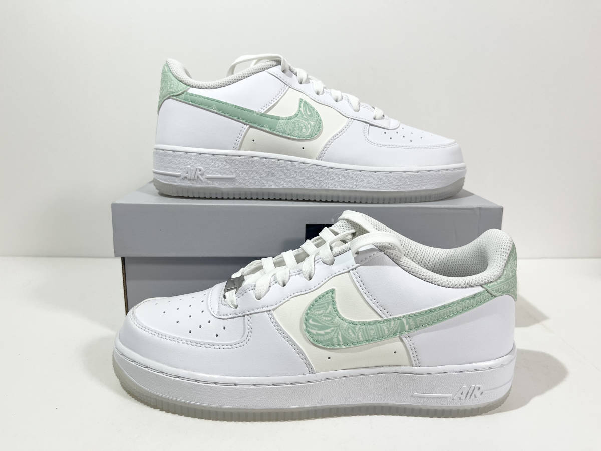 【送料無料】【新品】25cm NIKE AIRFORCE1 LOW GS ナイキ エアフォース1 ロー LV8 GS ホワイト/ミントフォーム