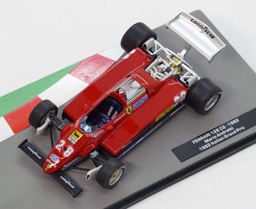 ◆15 フェラーリ 126 C2 1982 マリオ アンドレッティ ♯28 F1マシンコレクション 1/43 デアゴスティーニ 模型のみの画像2