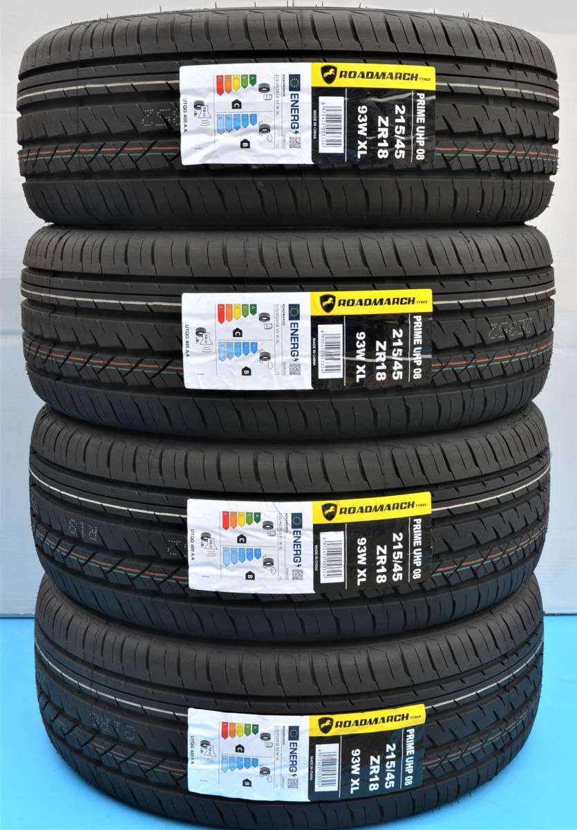 215/45R18 93W XL 4本セット 2023年製造 ロードマーチ プライム UHP 08 Roadmarch Prime / 4本セット / サイ ノア ヴォクシー エスクァイア_4本セット