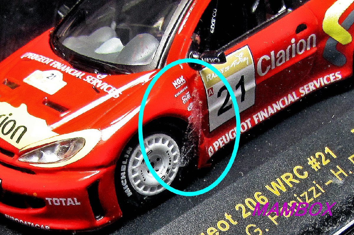 【SALE】IX☆1/43 RAM110 プジョー 206 WRC #21 ターキー 2003_画像4