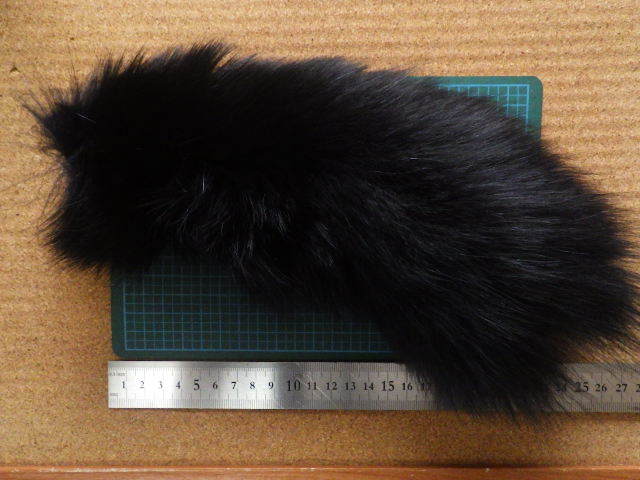 sfxd961 FOX tail　極太大容量　シルバーフォックステールコンプリート　1/2　ダイド　ブラック_画像1