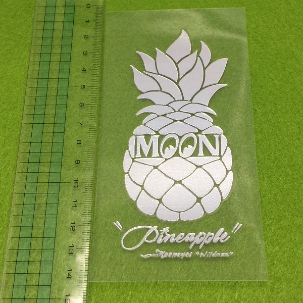 パイナップル Pineapple 抜き ステッカー mooneyes デカール シール ムーンアイズ シルバー 銀 抜きデカール 抜きステッカー hawaii ハワイ_画像2