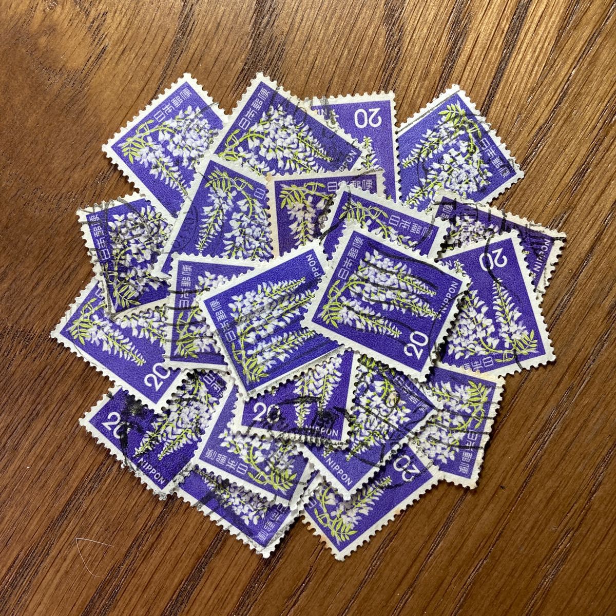 日本の古切手　フジ ダーク　20枚