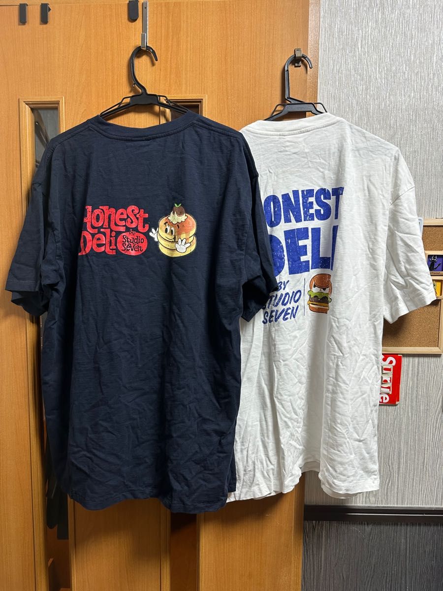 gu × studio seven Tシャツ 2枚セット HONEST DELI XLサイズ gu × studio seven Tシャツ 2枚セット HONEST DELI XLサイズ