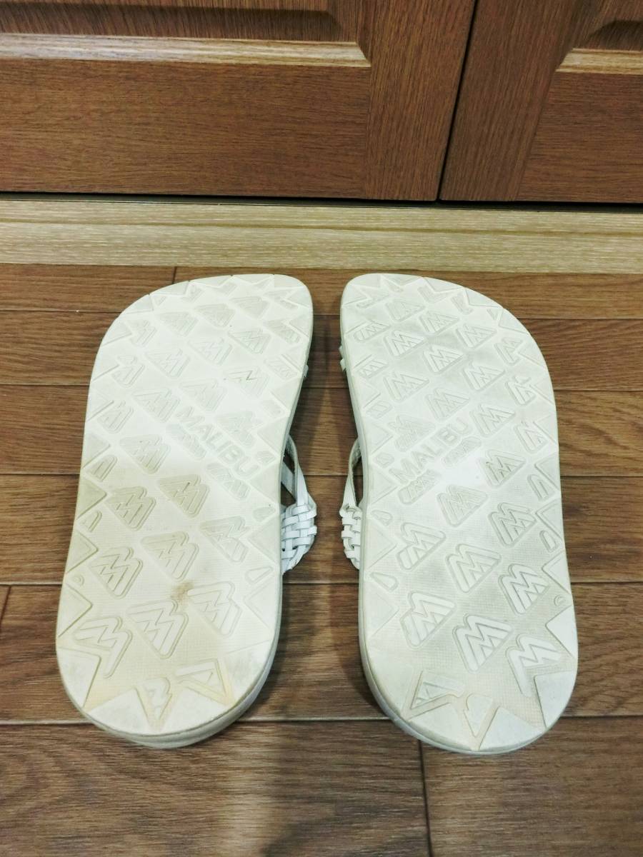 Malibu sandals マリブ サンダルズ / 約26cm EU41 M8 W10 / 白 ホワイト / サンダル ビーチサンダル_画像5